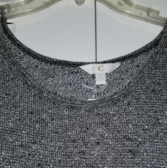 Charming Charlie Ruffled Silver/Gray blouse - Picture 3 of 4